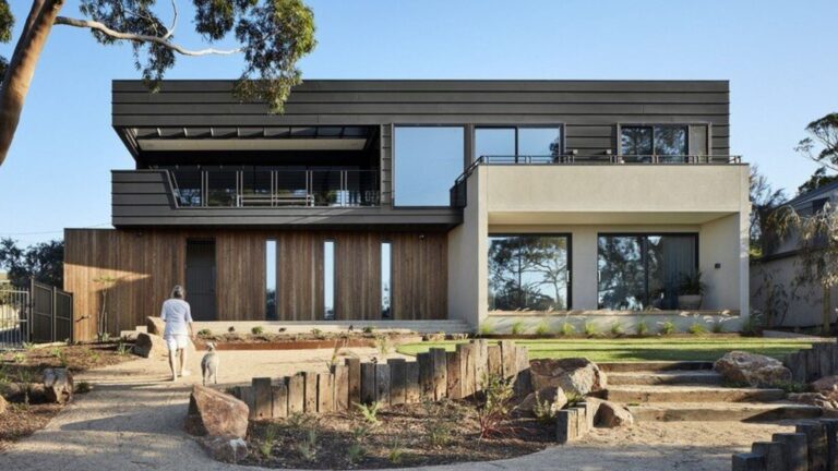 exterior of a modern house in nature