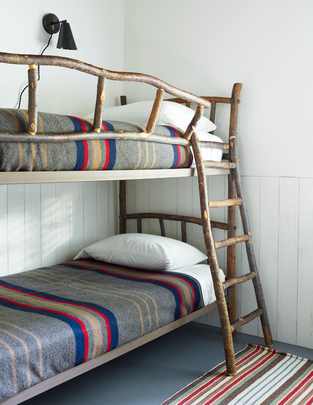 Bunk bed made out of wooden branches