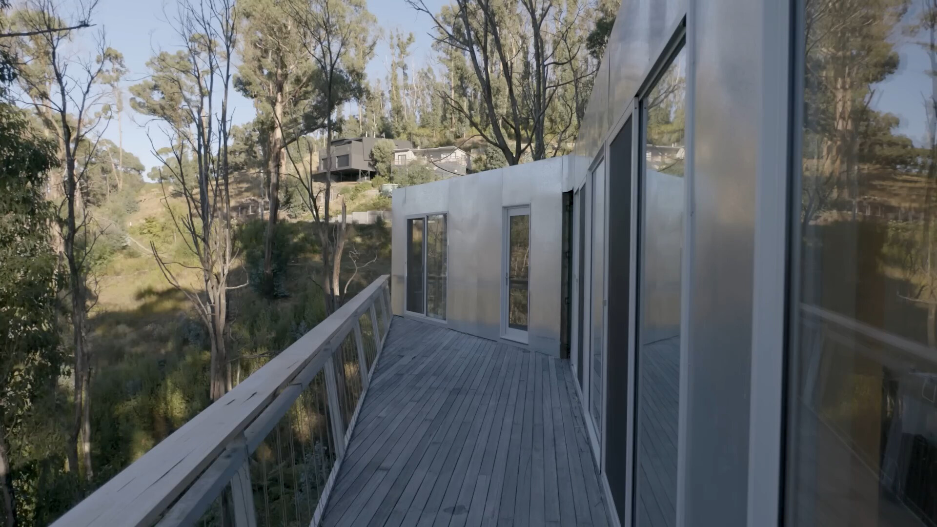 balcony of a container house