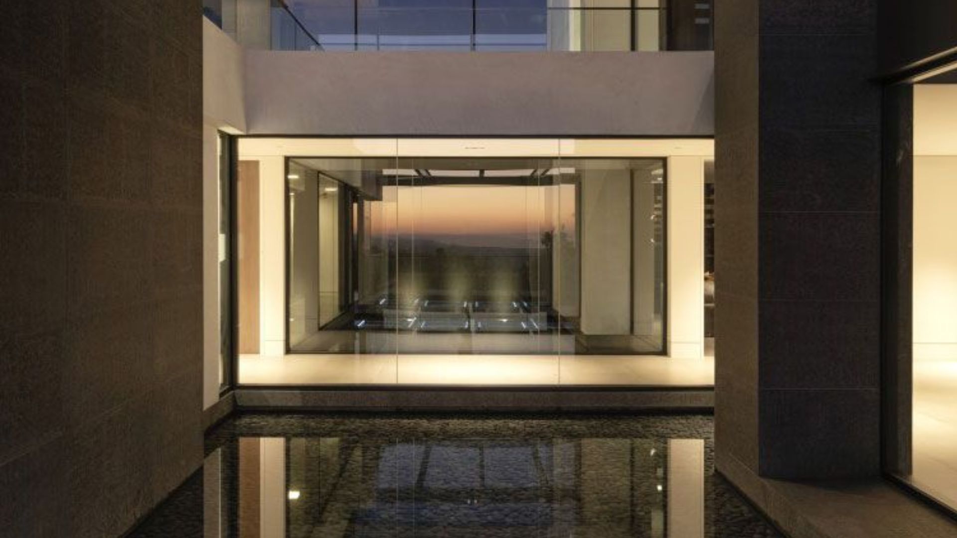 granite and marble in black, grey, and white used for interior of the house