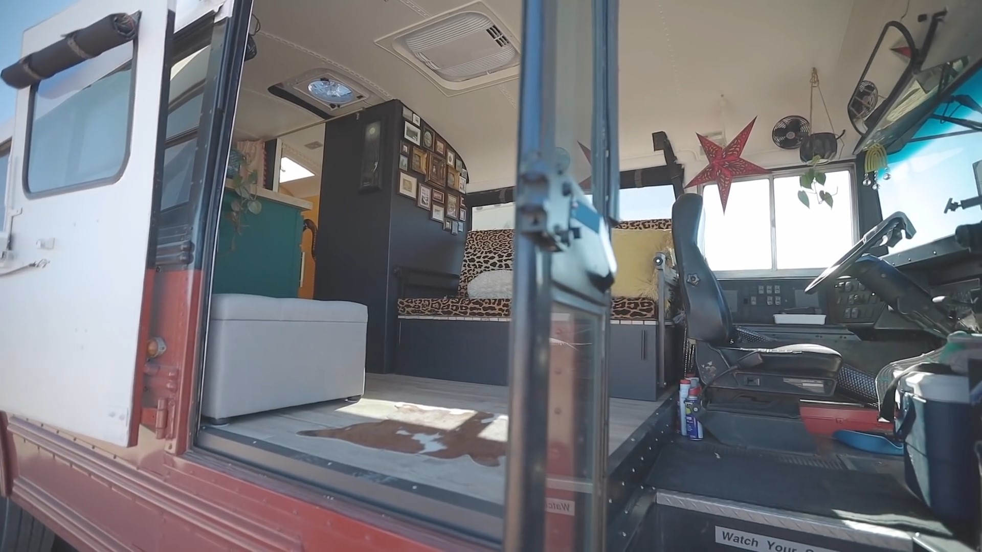 interior of a home on a bus