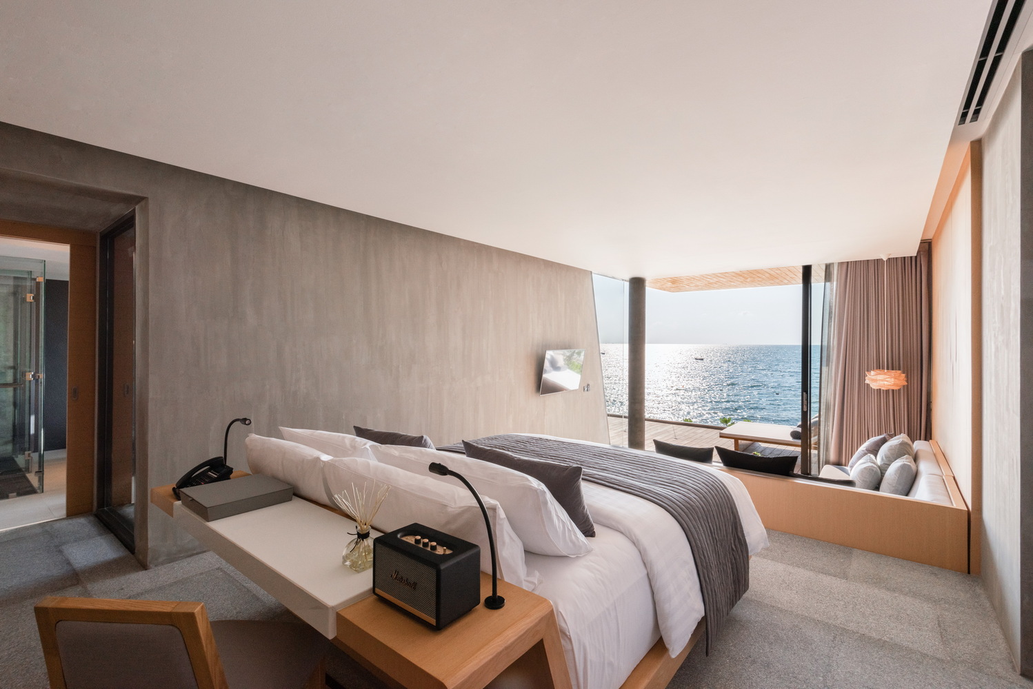 bedroom with a beautiful view of the sea