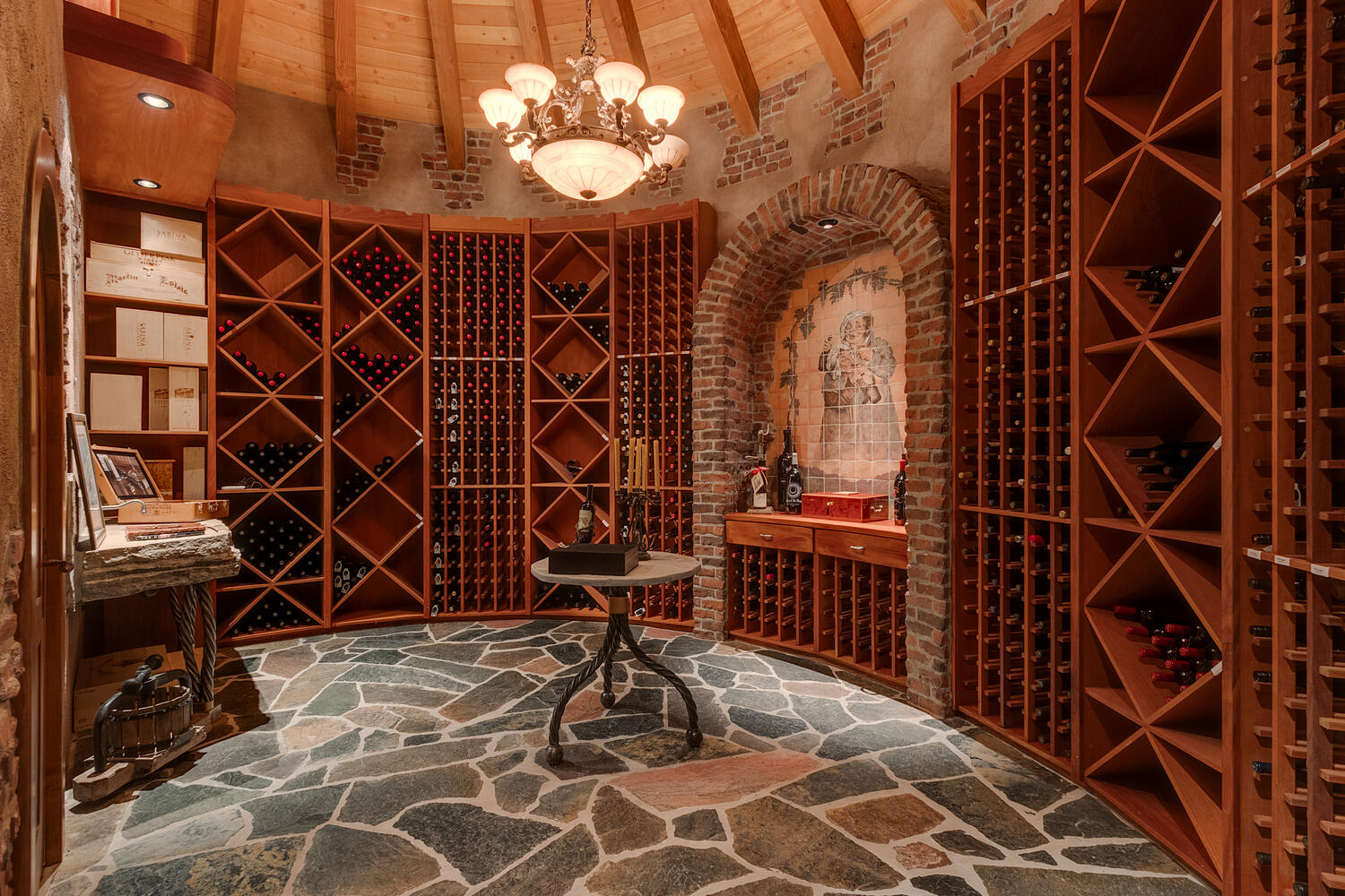 wine cellar with over 2000 wine bottles