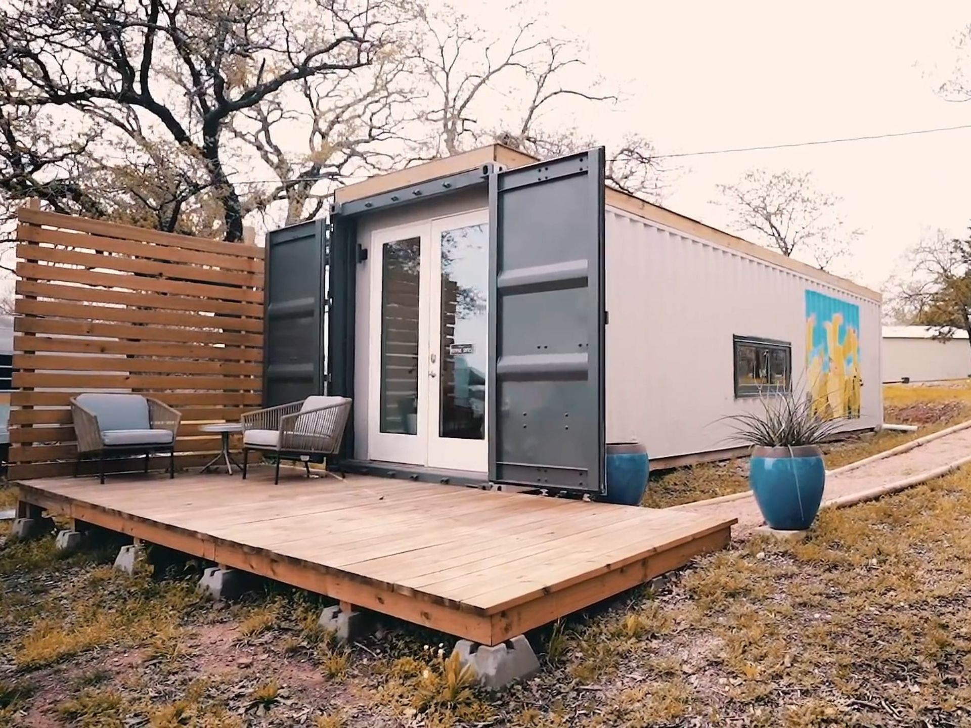 Container home with a porch