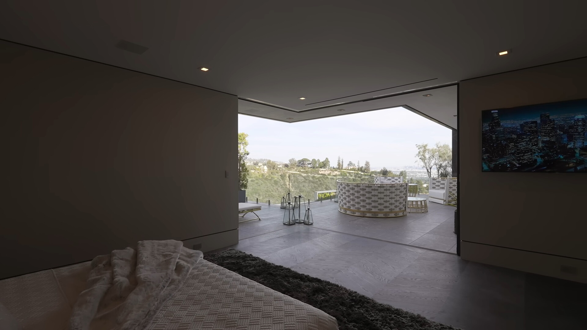 bedroom with its own patio and beautiful views