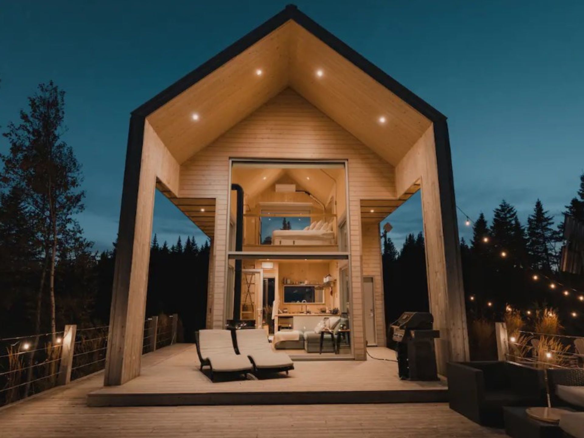 exterior of a cabin in the mountains