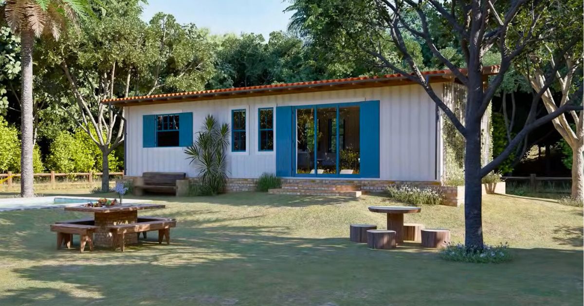 Springtime Is All Year Round In Bright Colored Container House