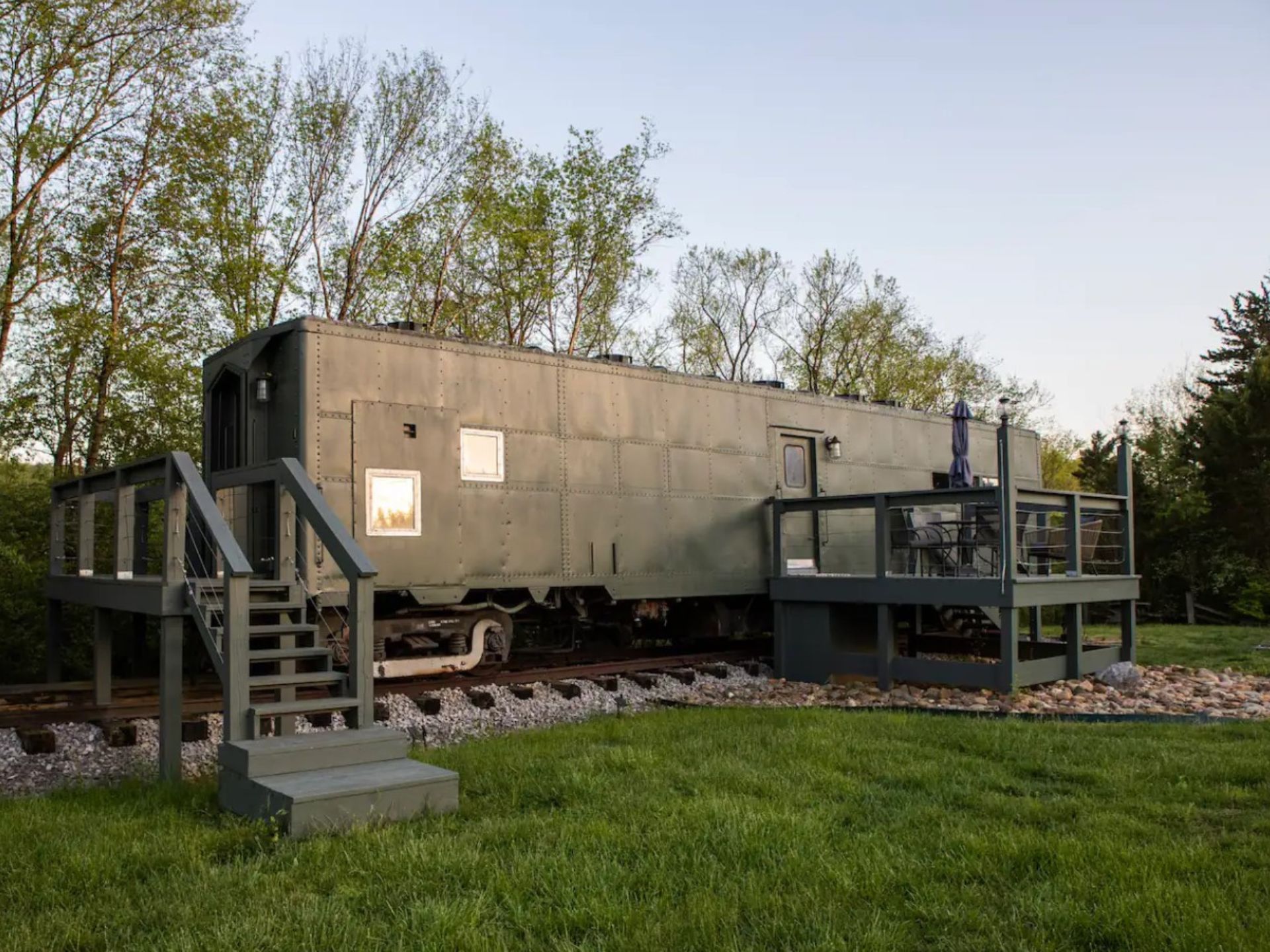 Green train converted into an incredible home