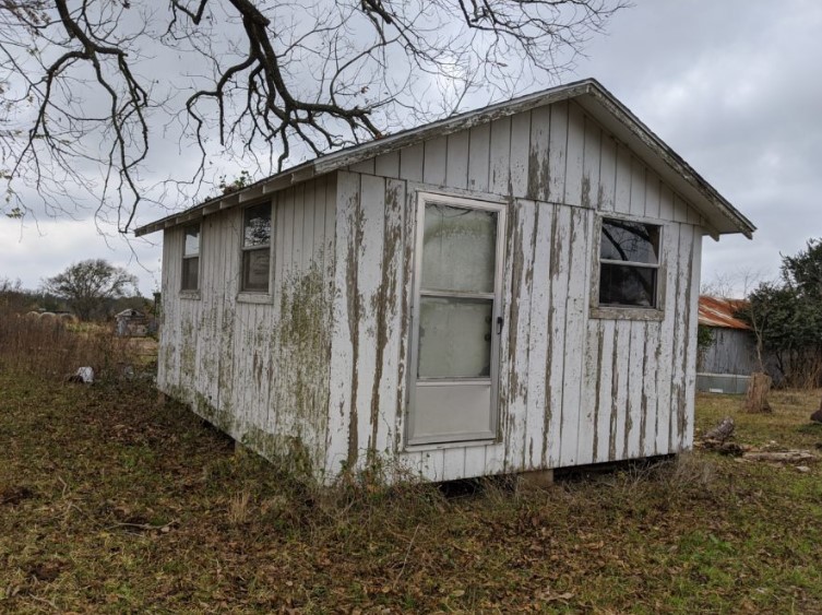 abandoned shed before redecoration