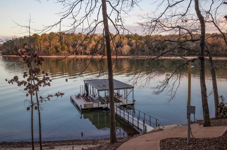 private dock on the lake