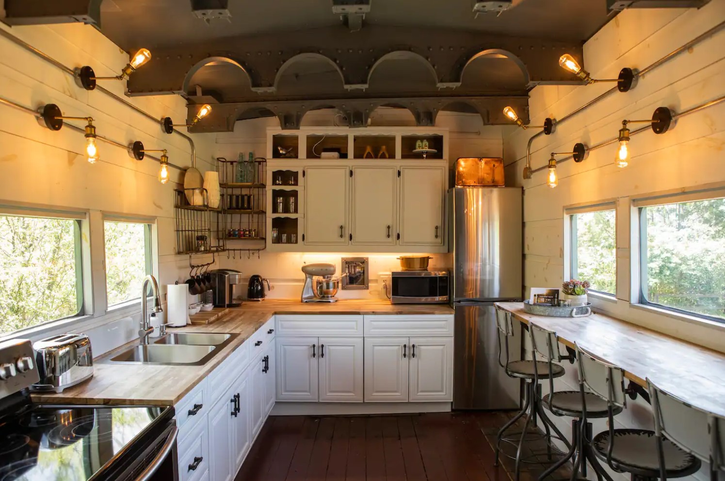 Rustic kitchen with tons of storage