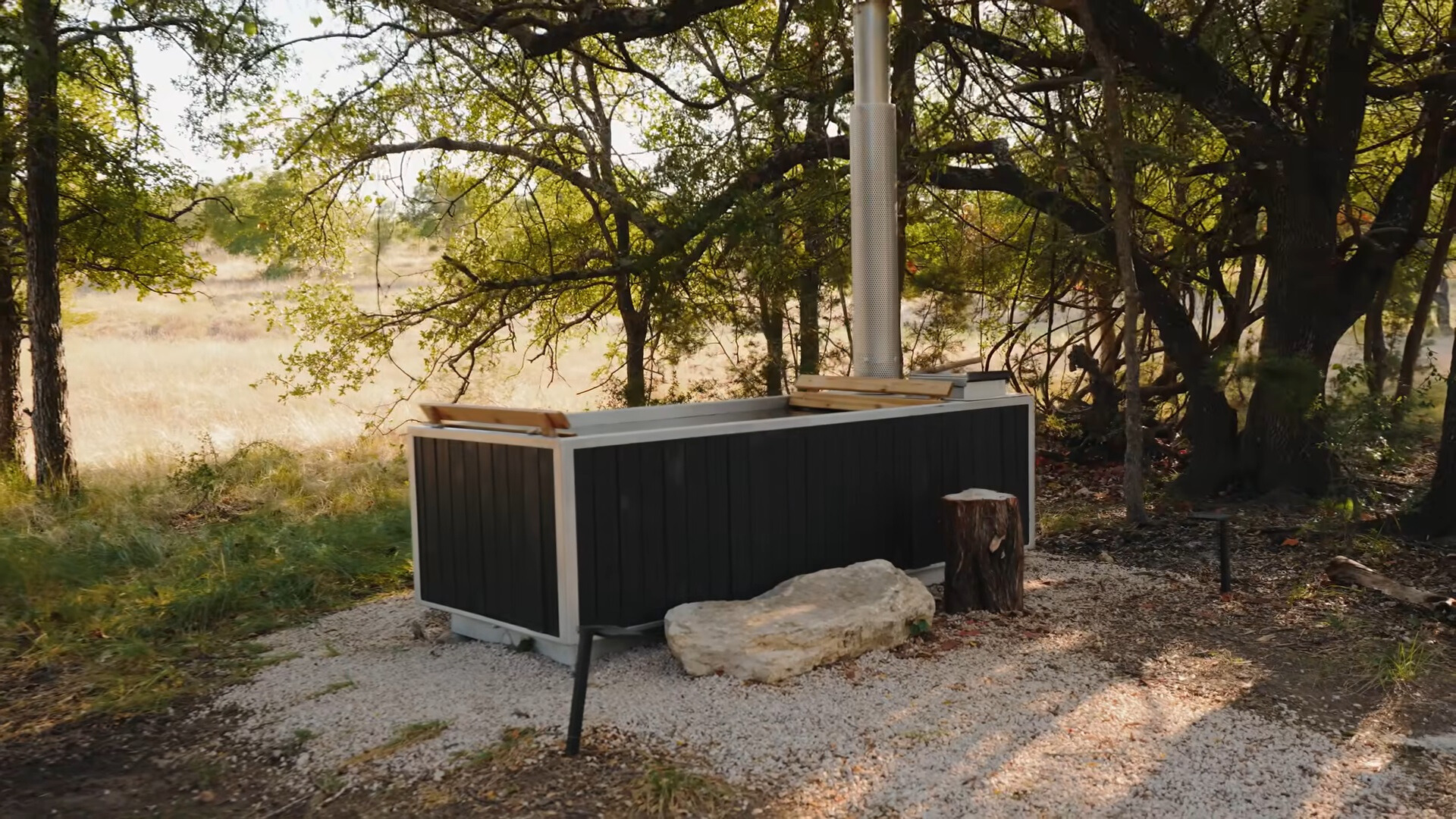 wood fire hot tub