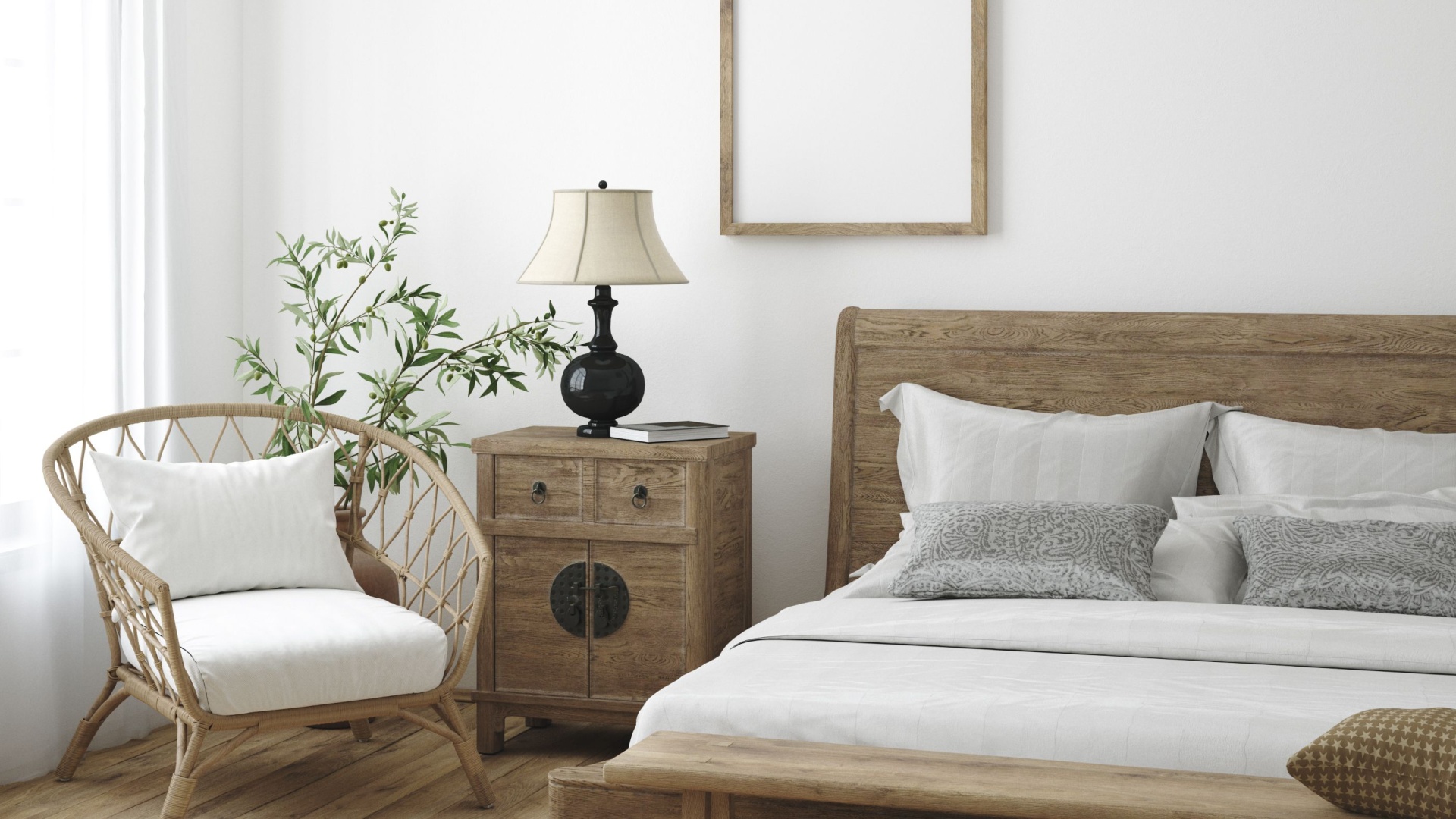 czy beige farmhouse bedroom