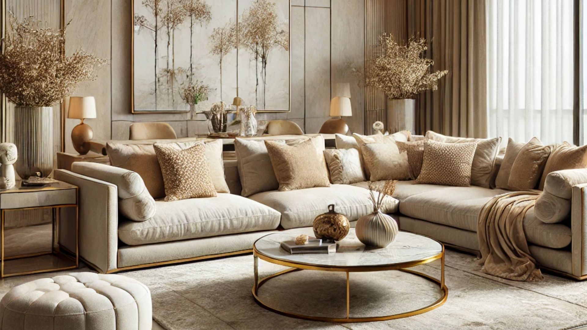 luxurious beige living room