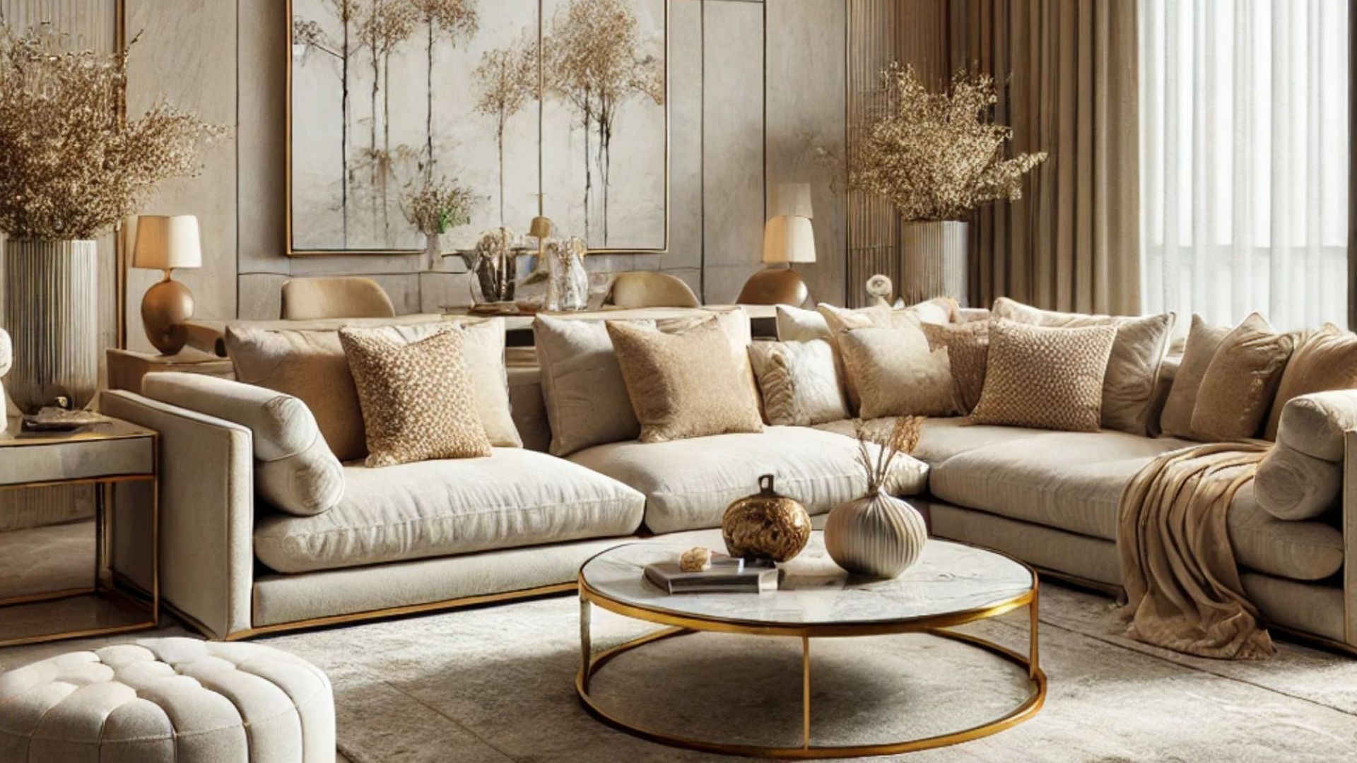 luxurious beige living room