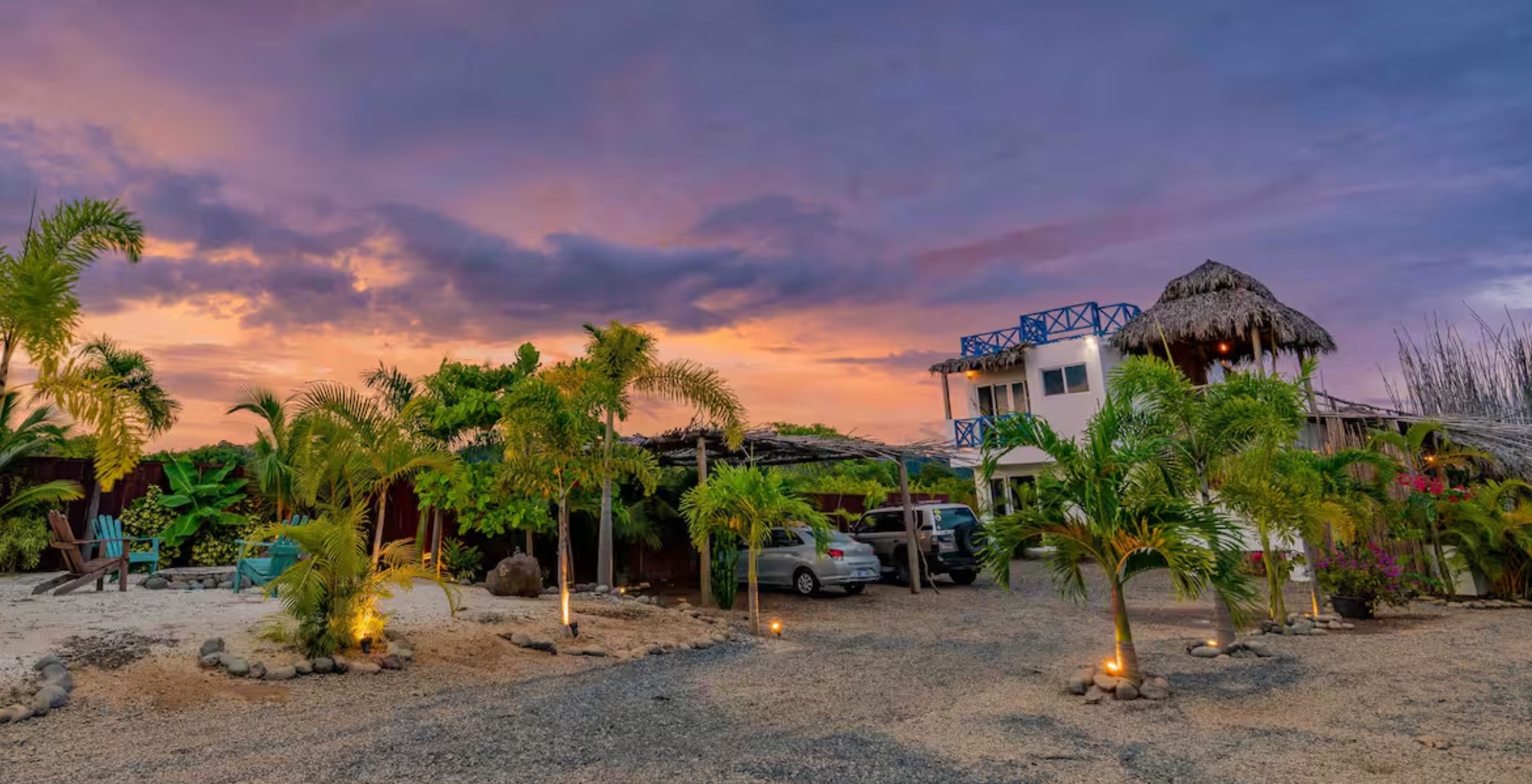 Beach container home with a backyard