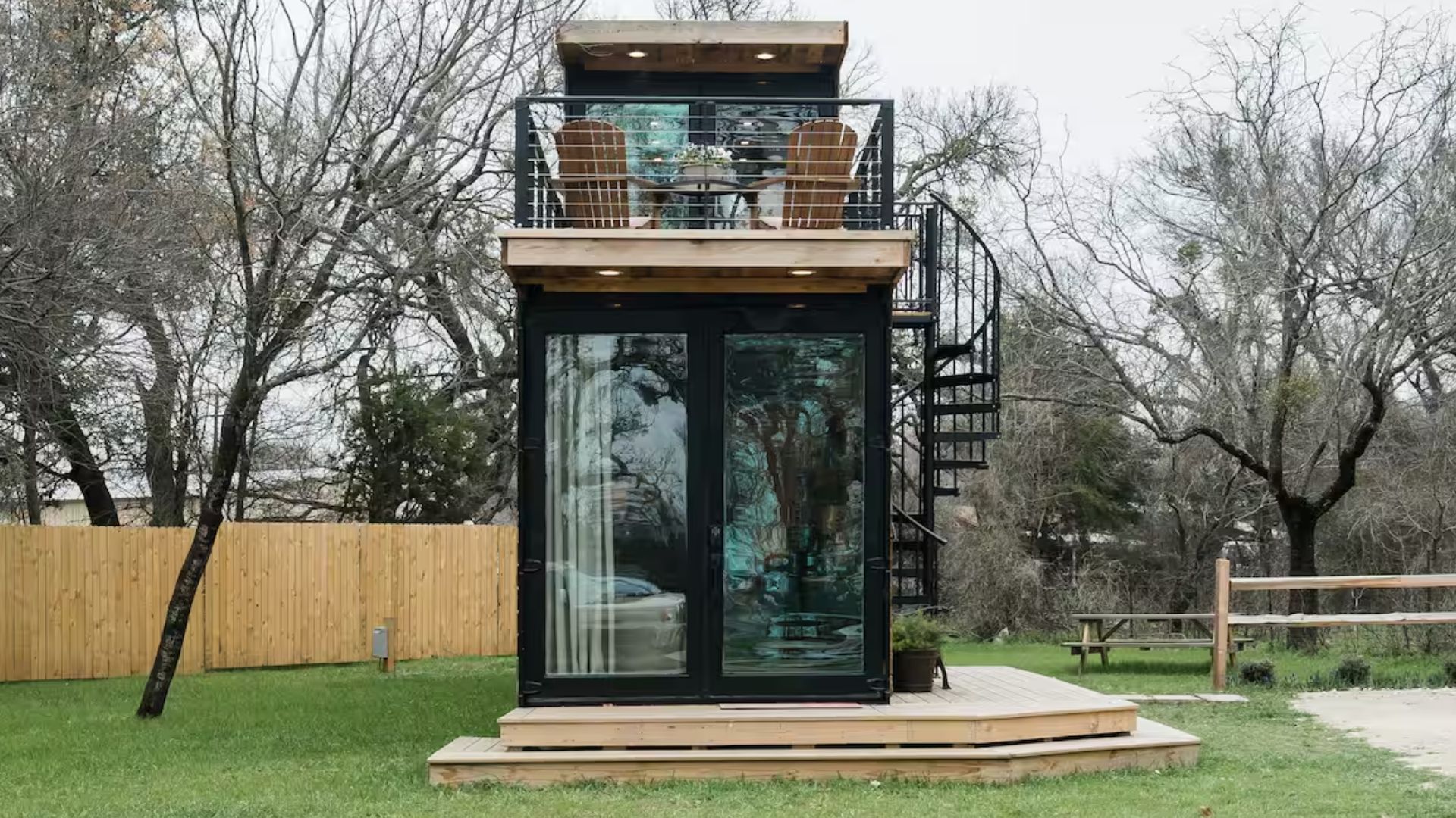 Feel The Double Coziness In This Adorable Two-Part Container House