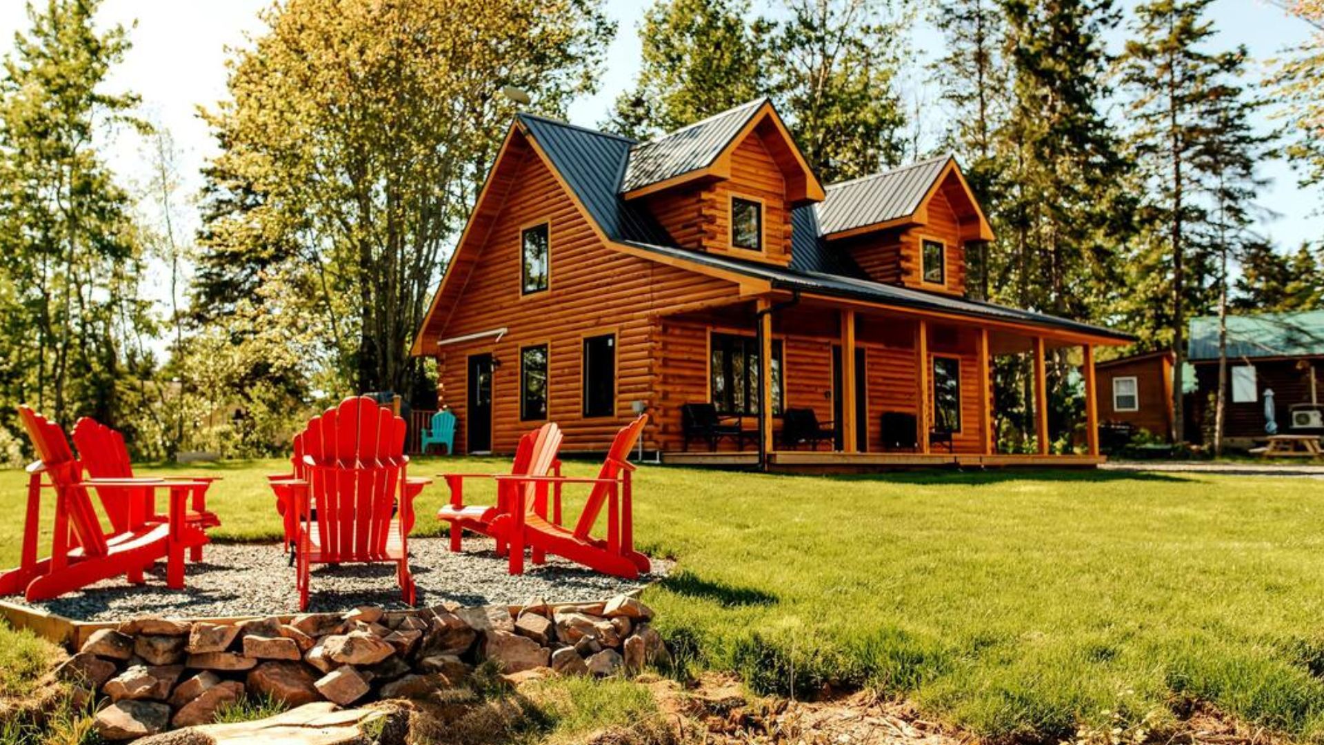 exterior of a cabin in nature