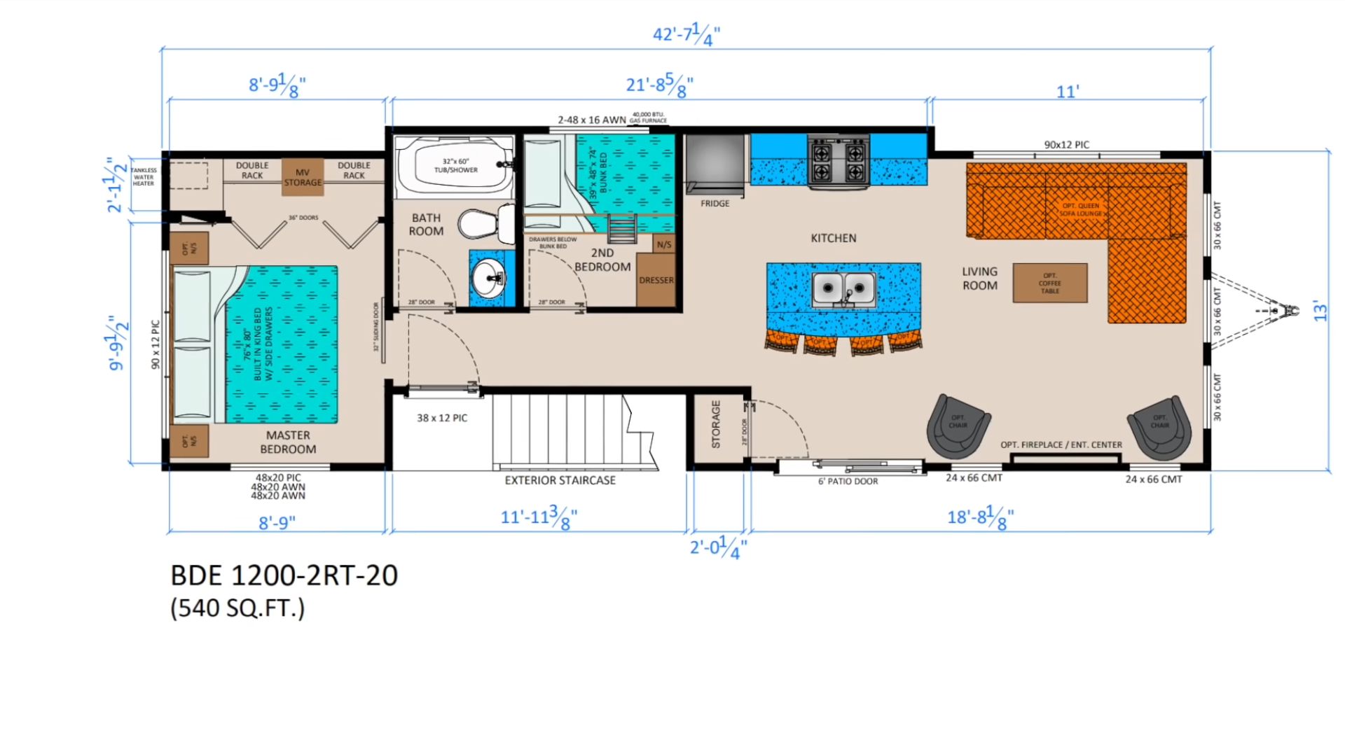 floor plans of the container