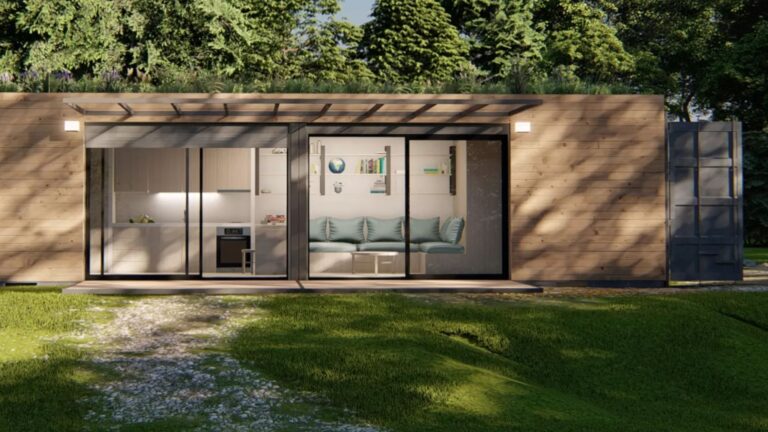 exterior of a container house