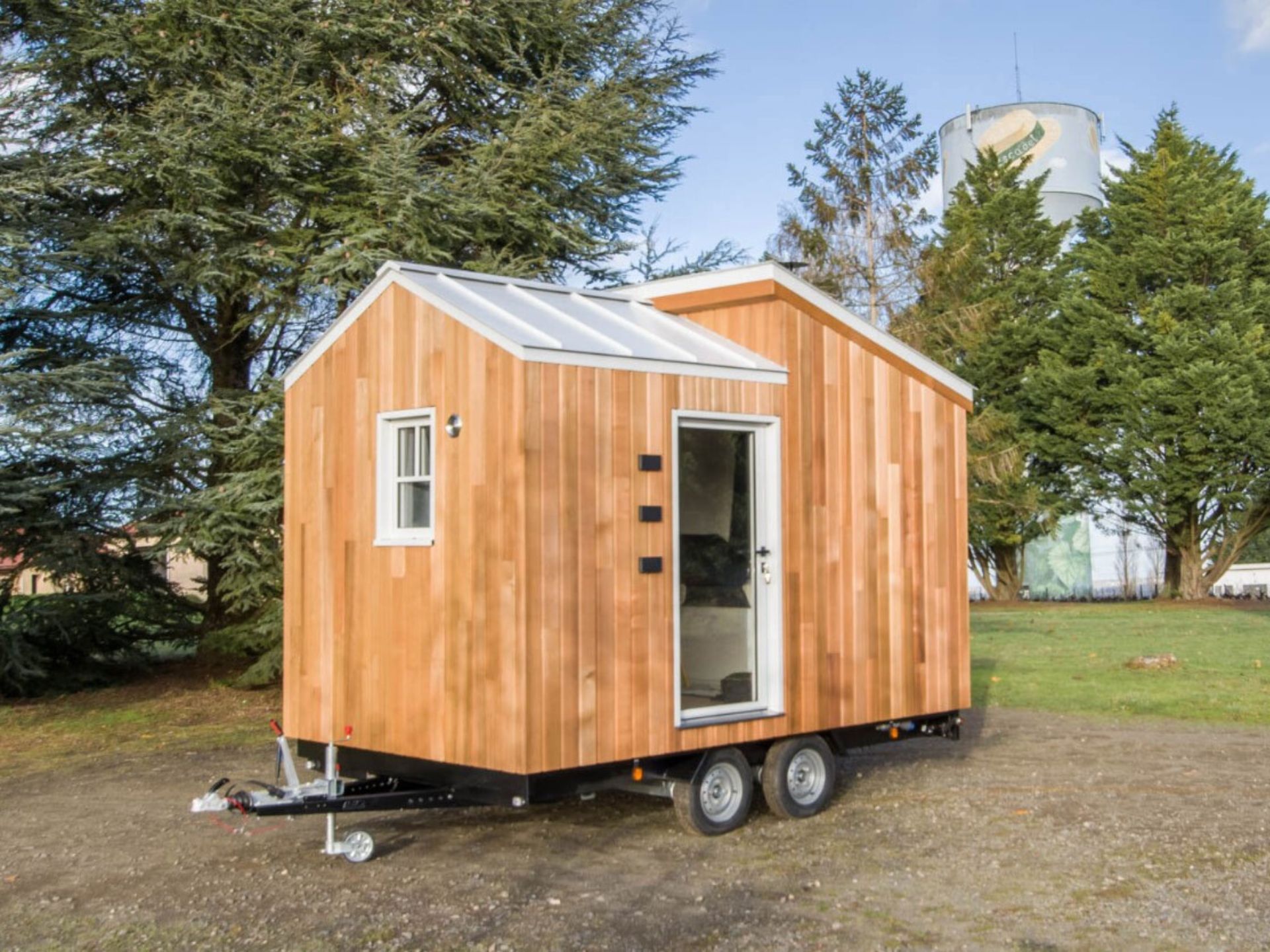 exterior of a tiny wooden home