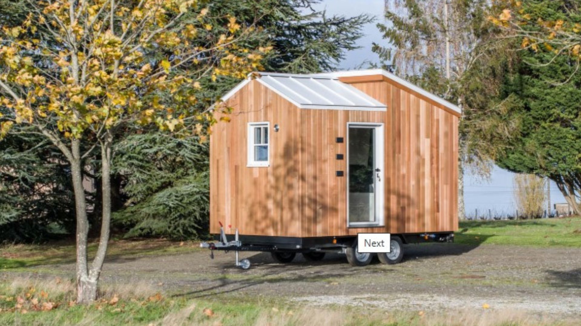 exterior of a tiny wooden home