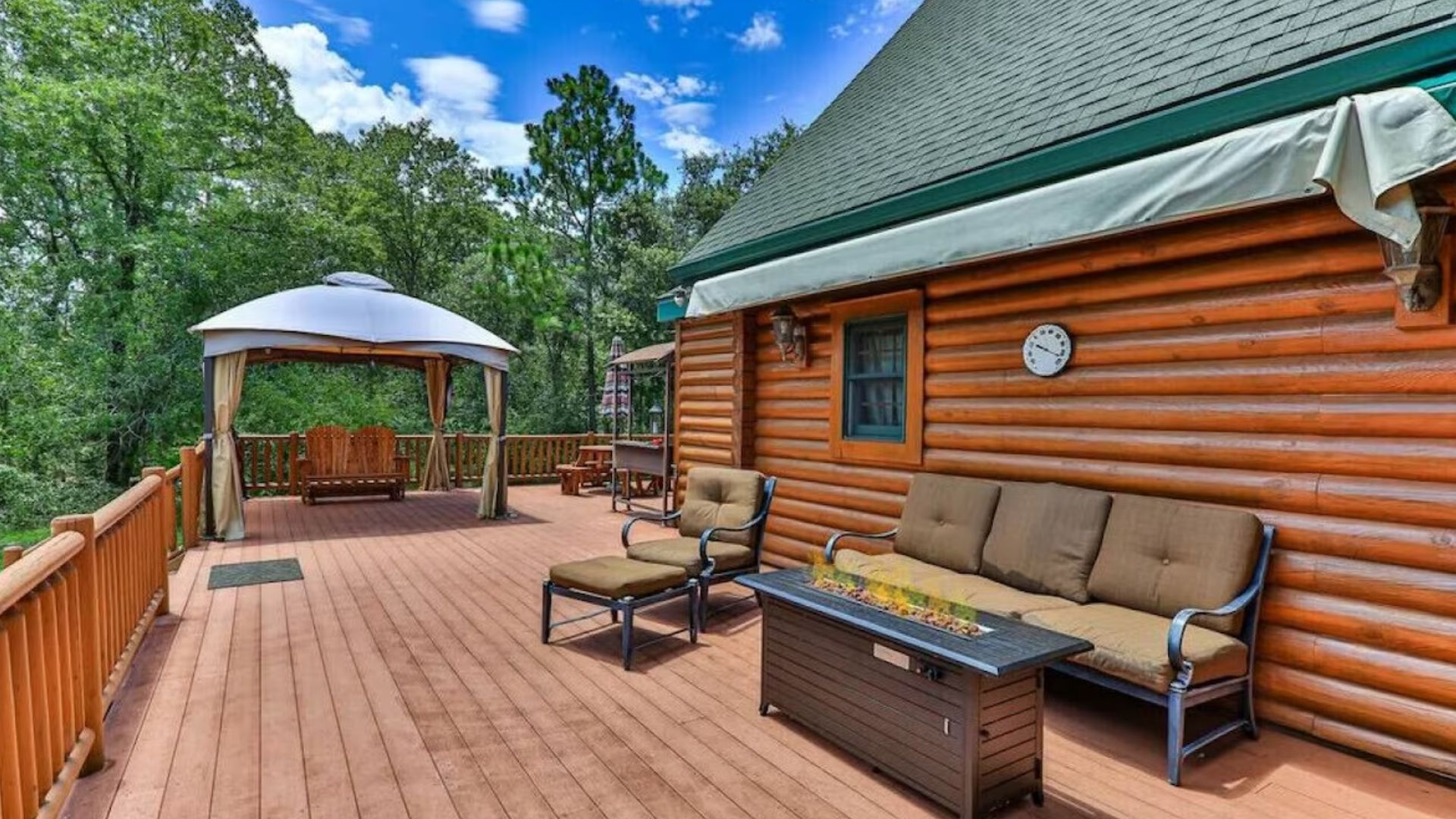 cozy lounges on the deck