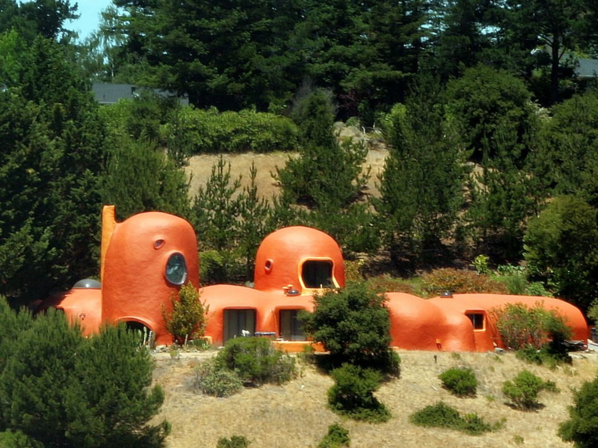 orange stone house