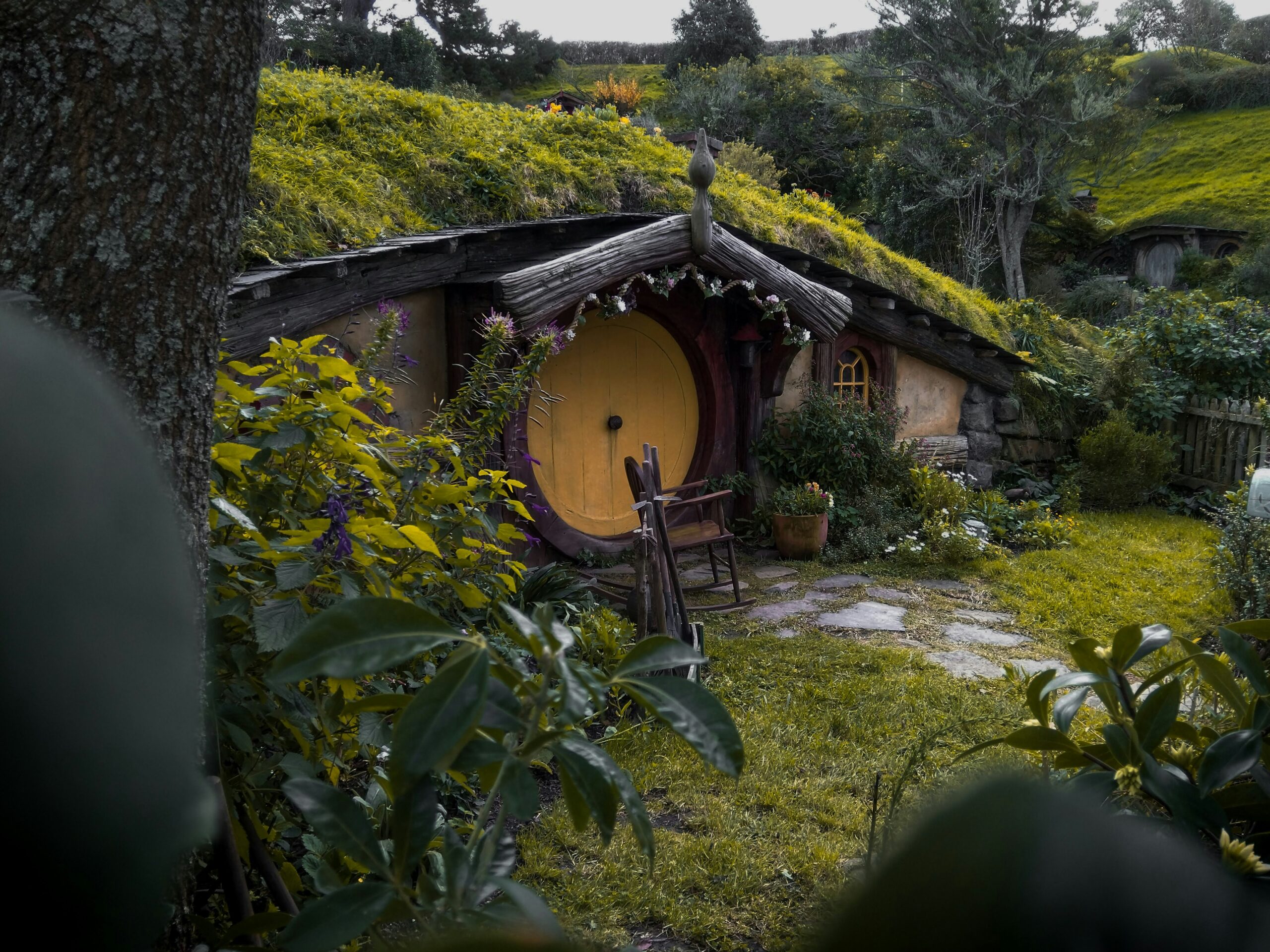 Hobbit house built in a hill