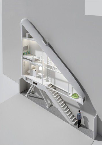 A narrow keret house