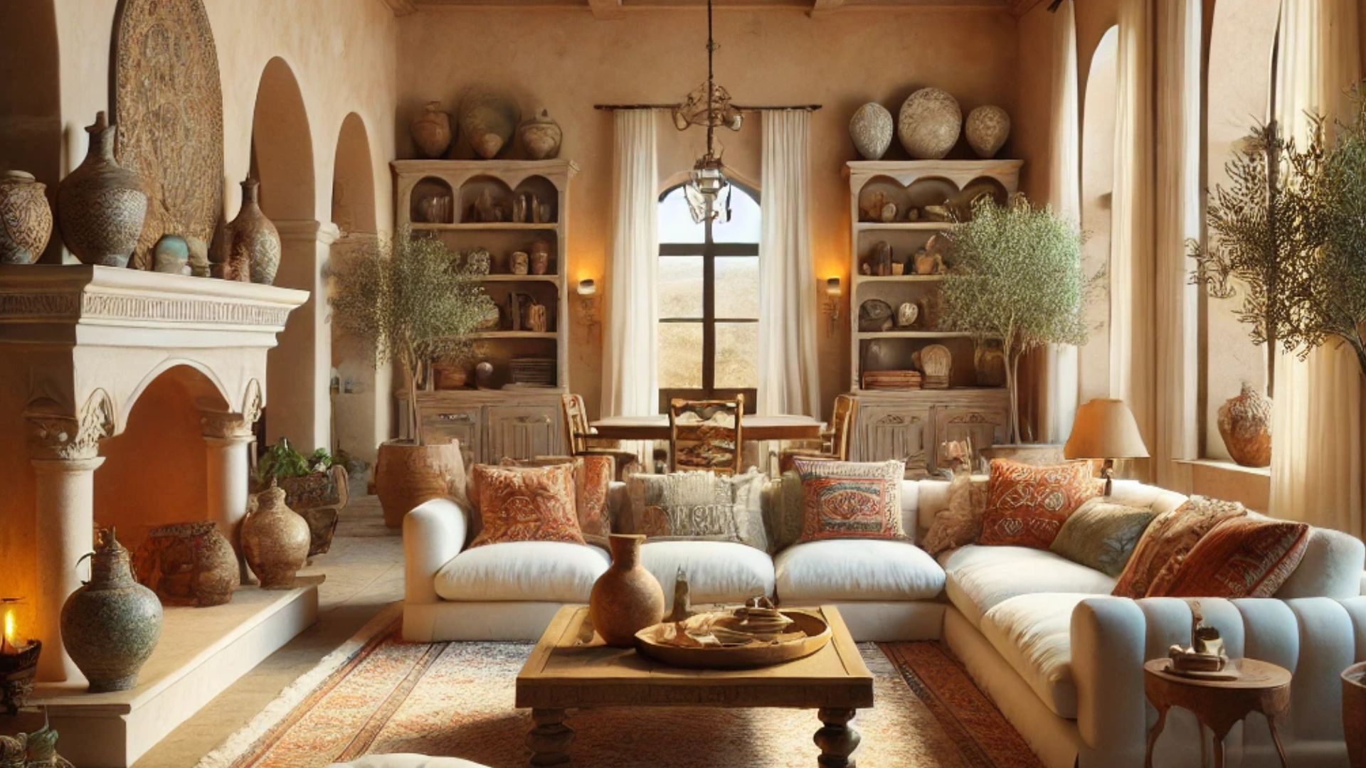 comfy mediterranean living room