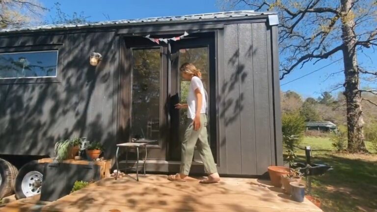 exterior of a tiny home on wheels