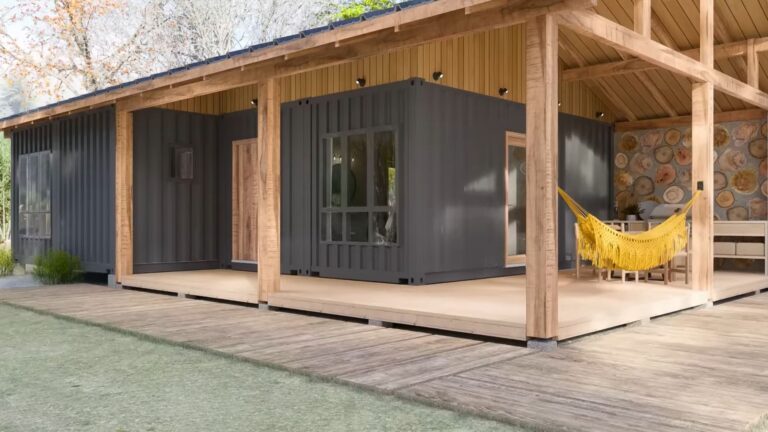 Anthracite Grey Container House Has Ice-Cold Exterior, But Warmth And Style Inside