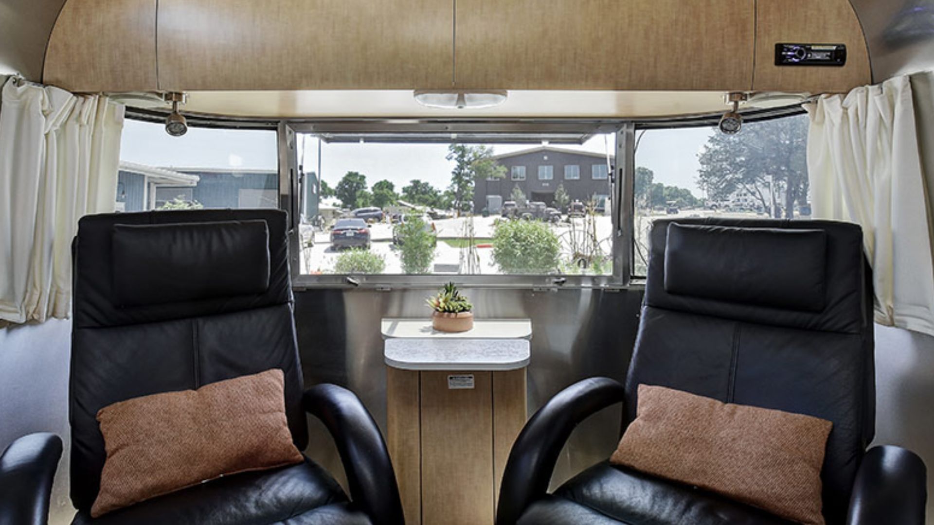 cozy chairs in the airstream