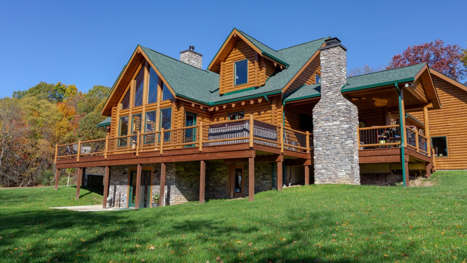 exterior of a big cabin house