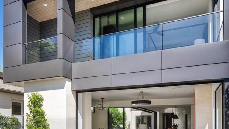black and white colored exterior of a modern house