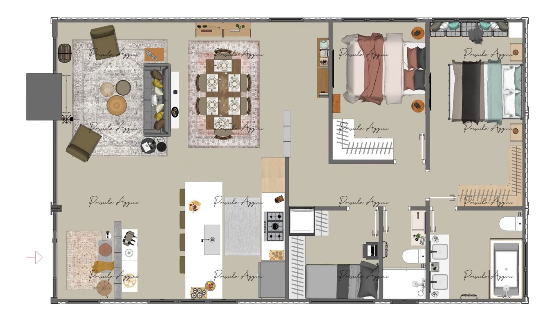 layout of the container home