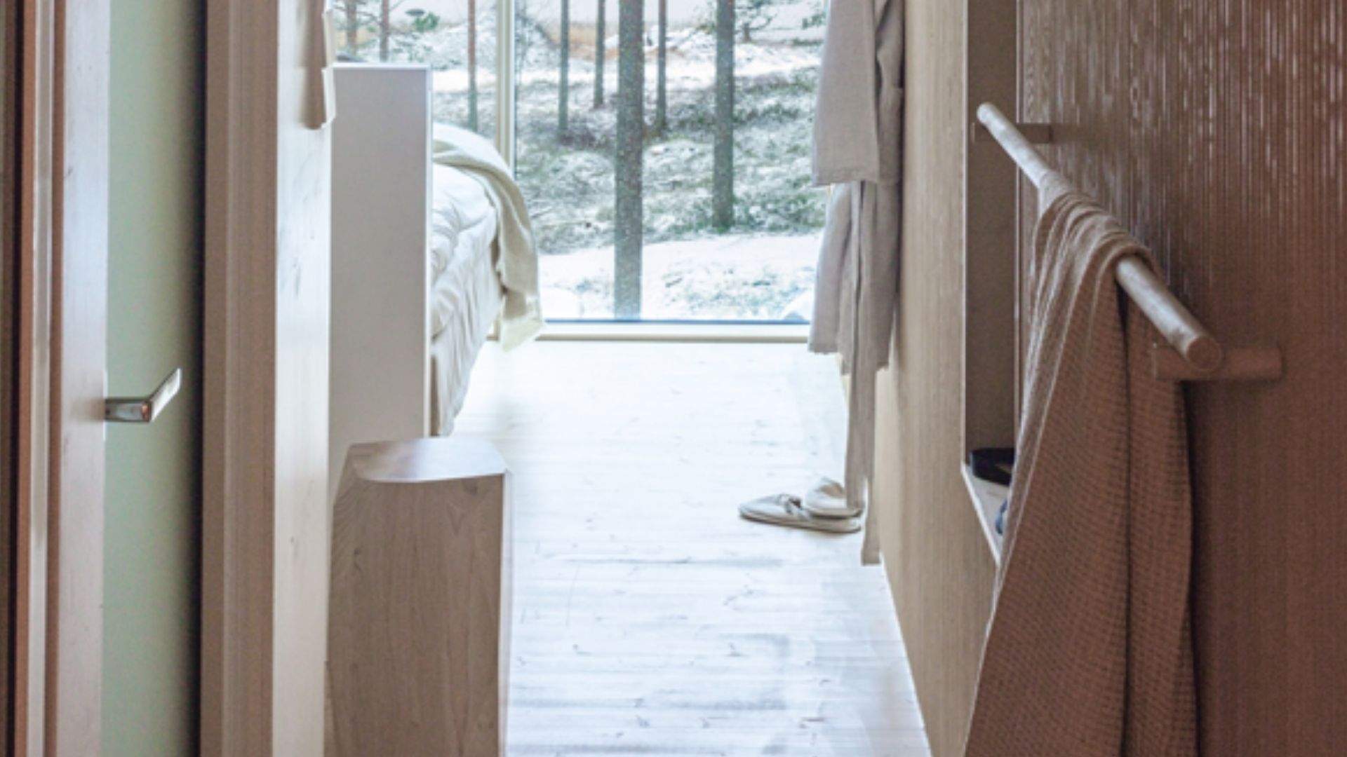 bright hallway in the cabin