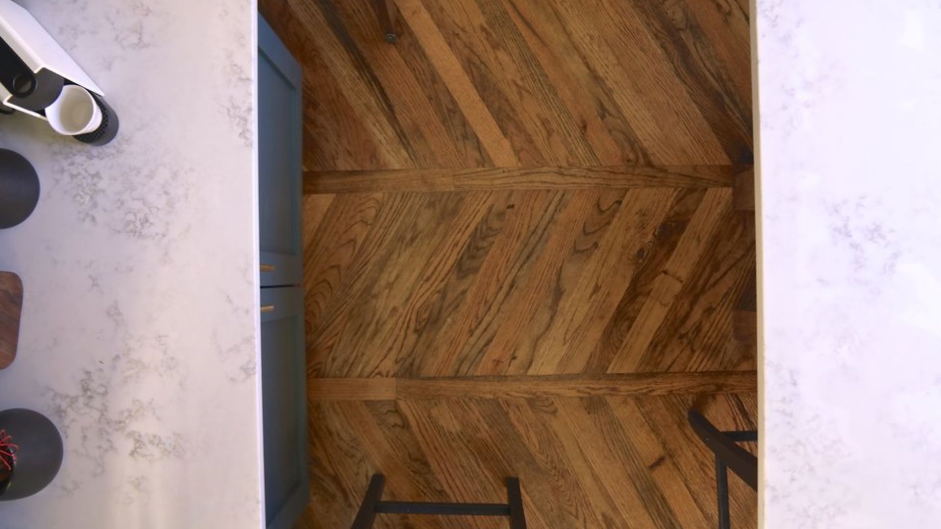 beautiful herringbone floor