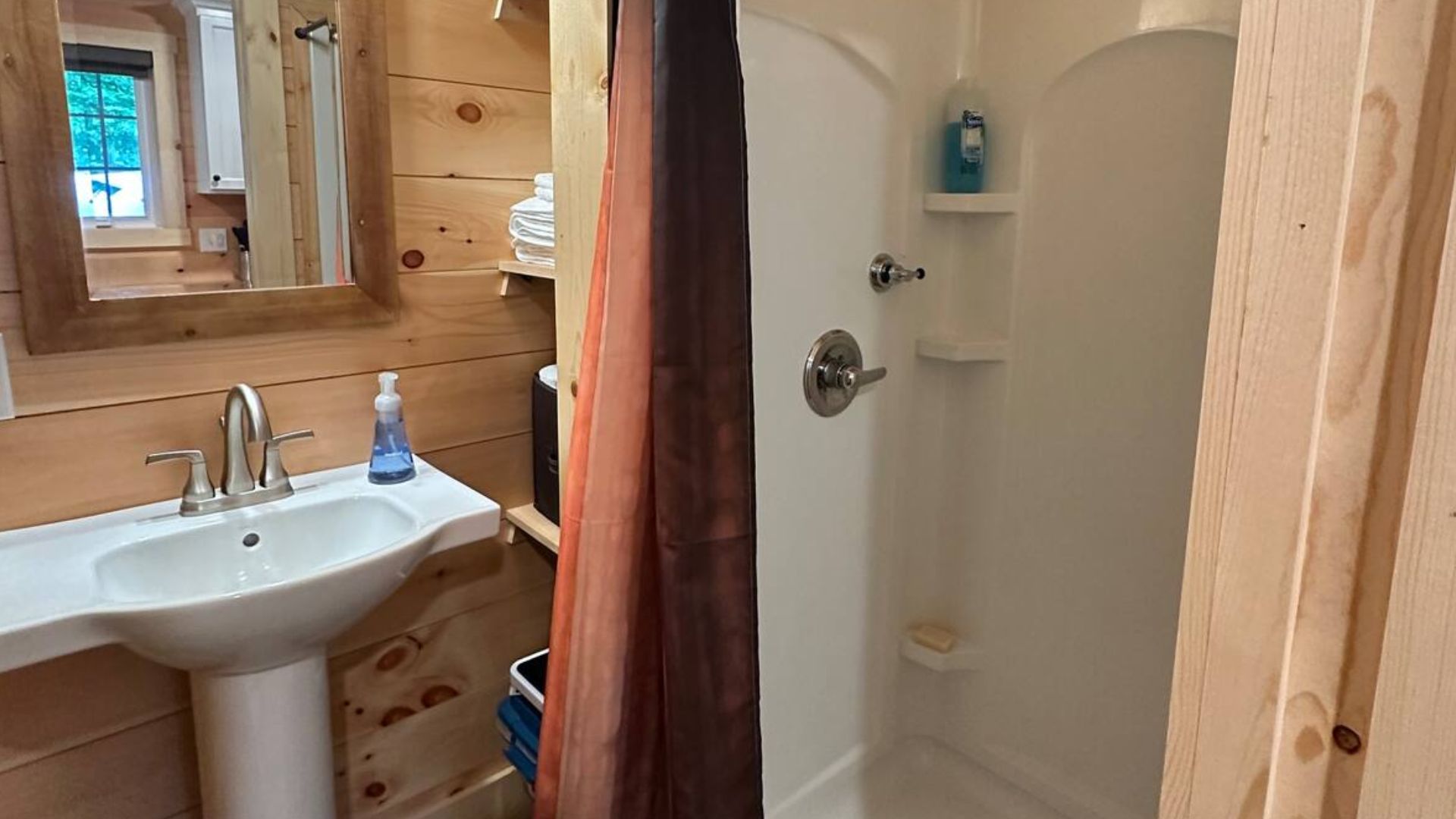 wood siding in bathroom