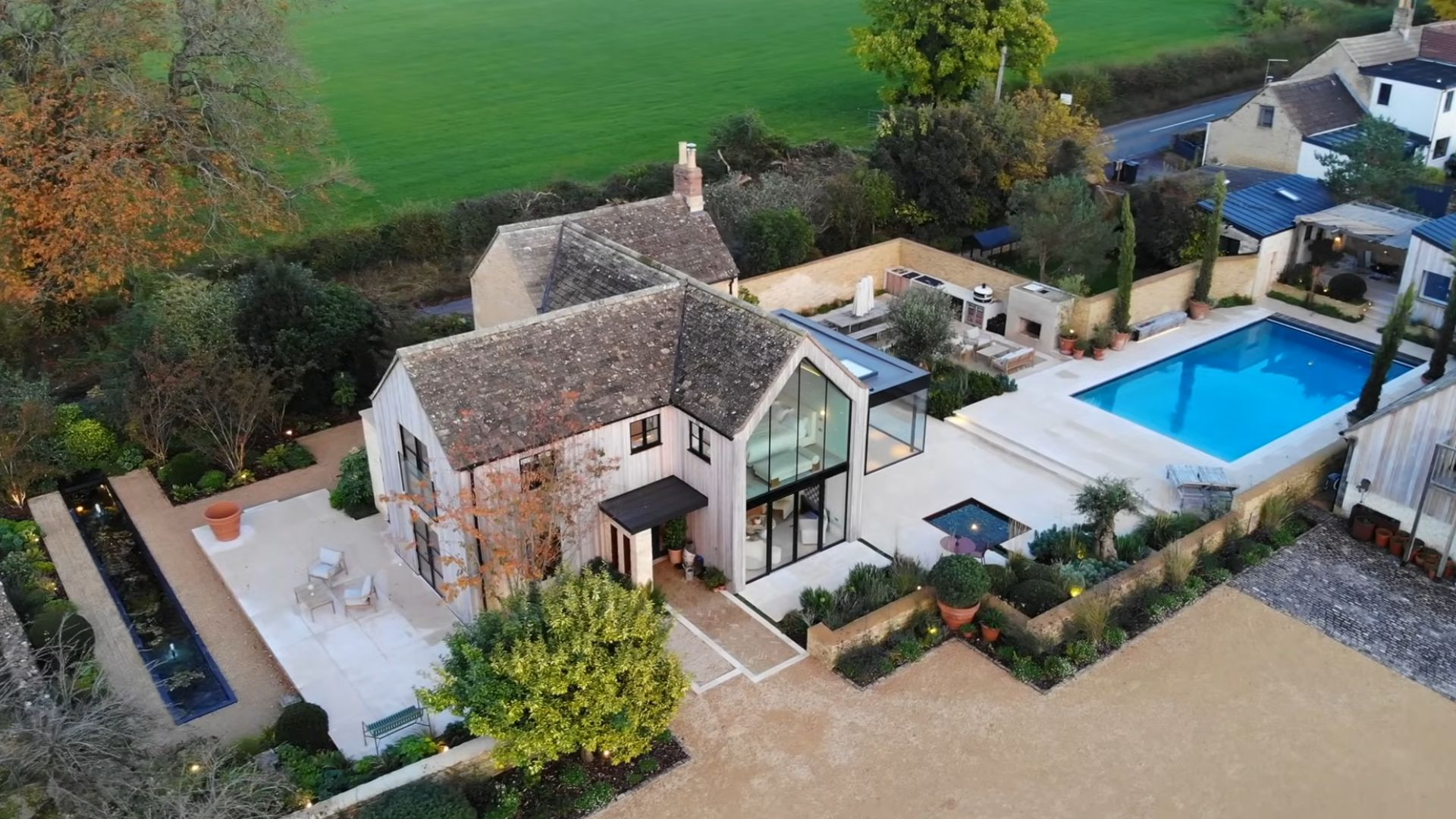 Country home with a glass room