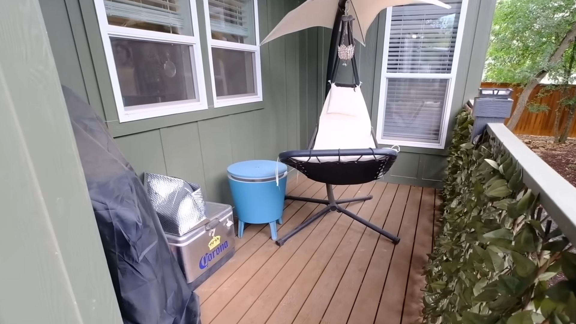 deck with a cool chair