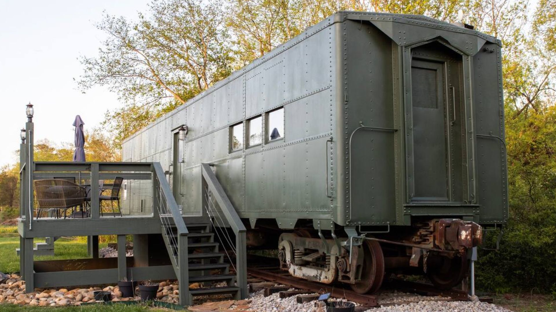 Green train converted into an incredible home