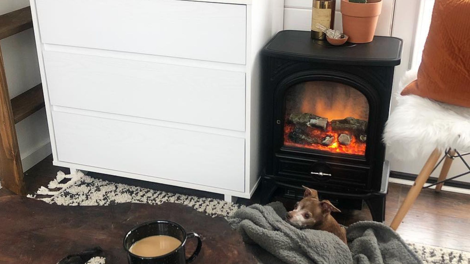 pretty black fireplace