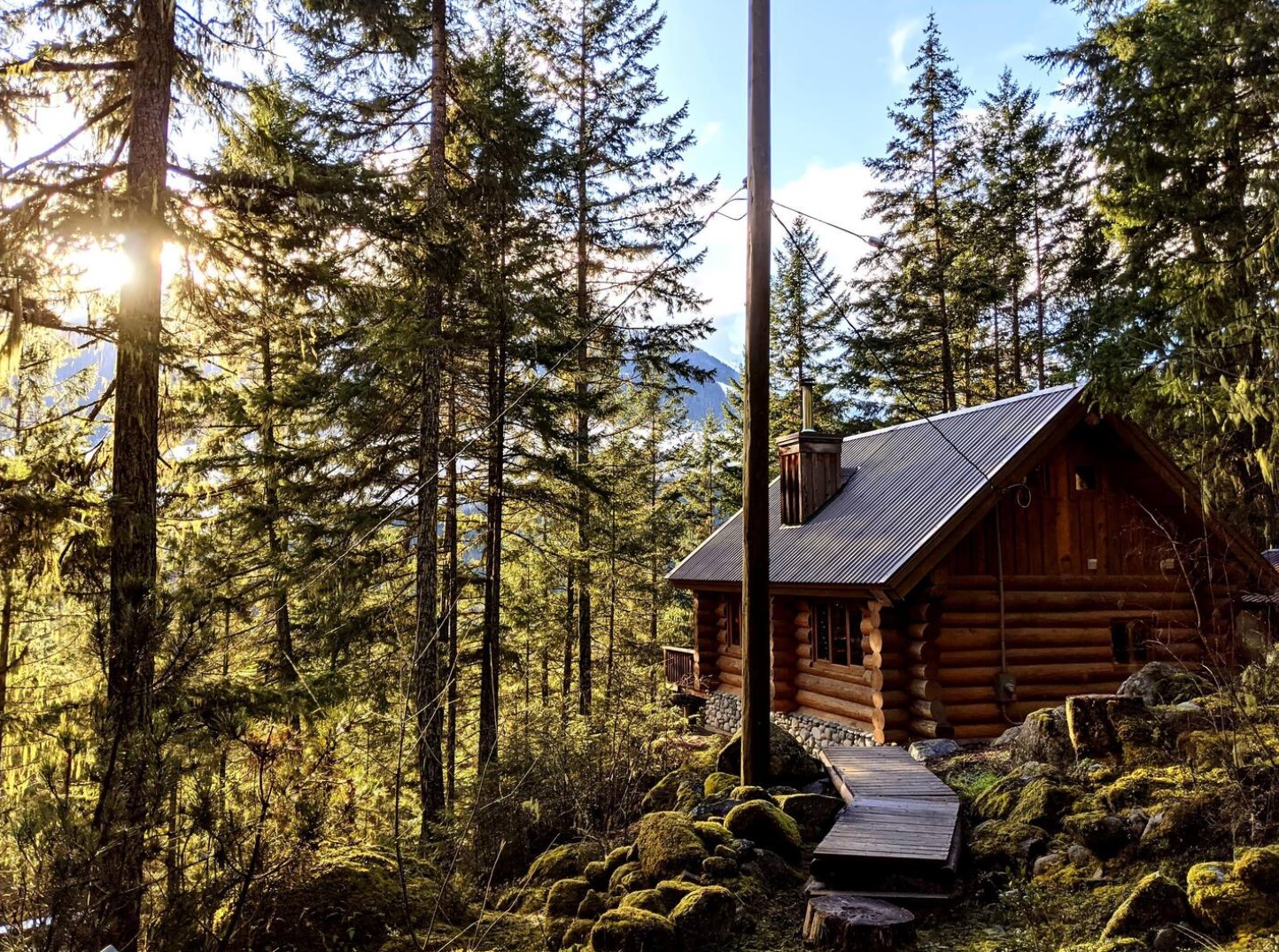 The little log cabin in nature