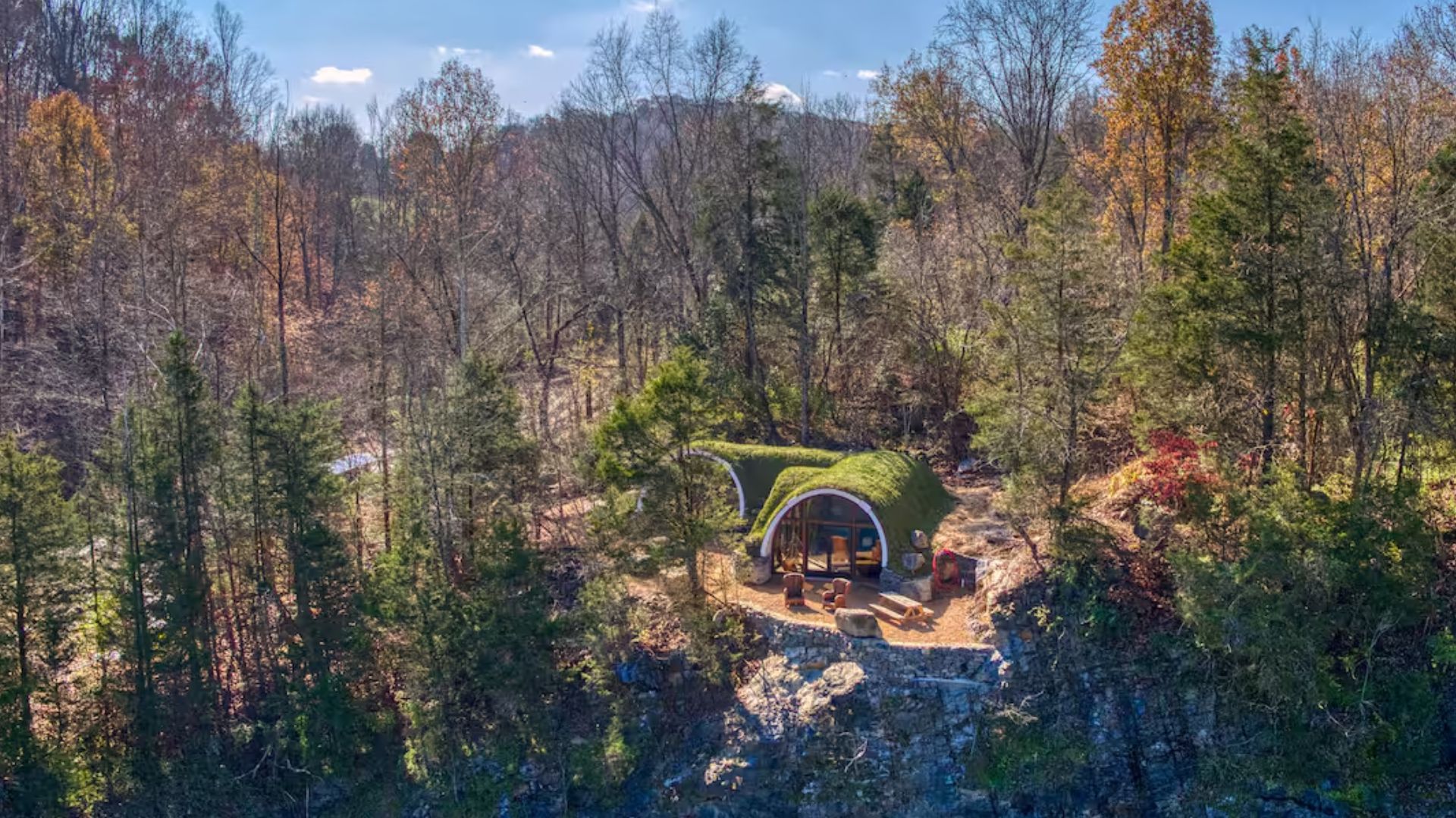 hobbit house from the distance