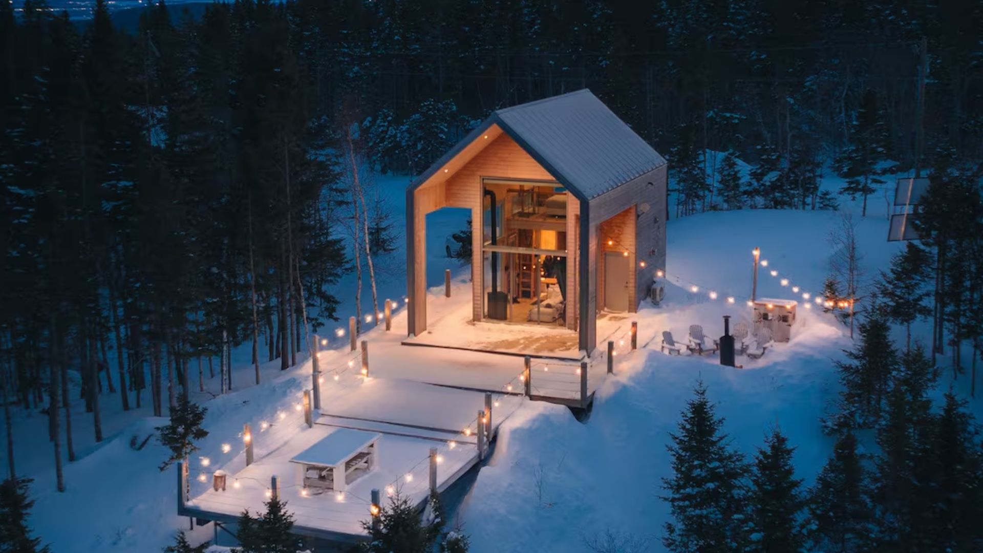 exterior of a cabin in the mountains