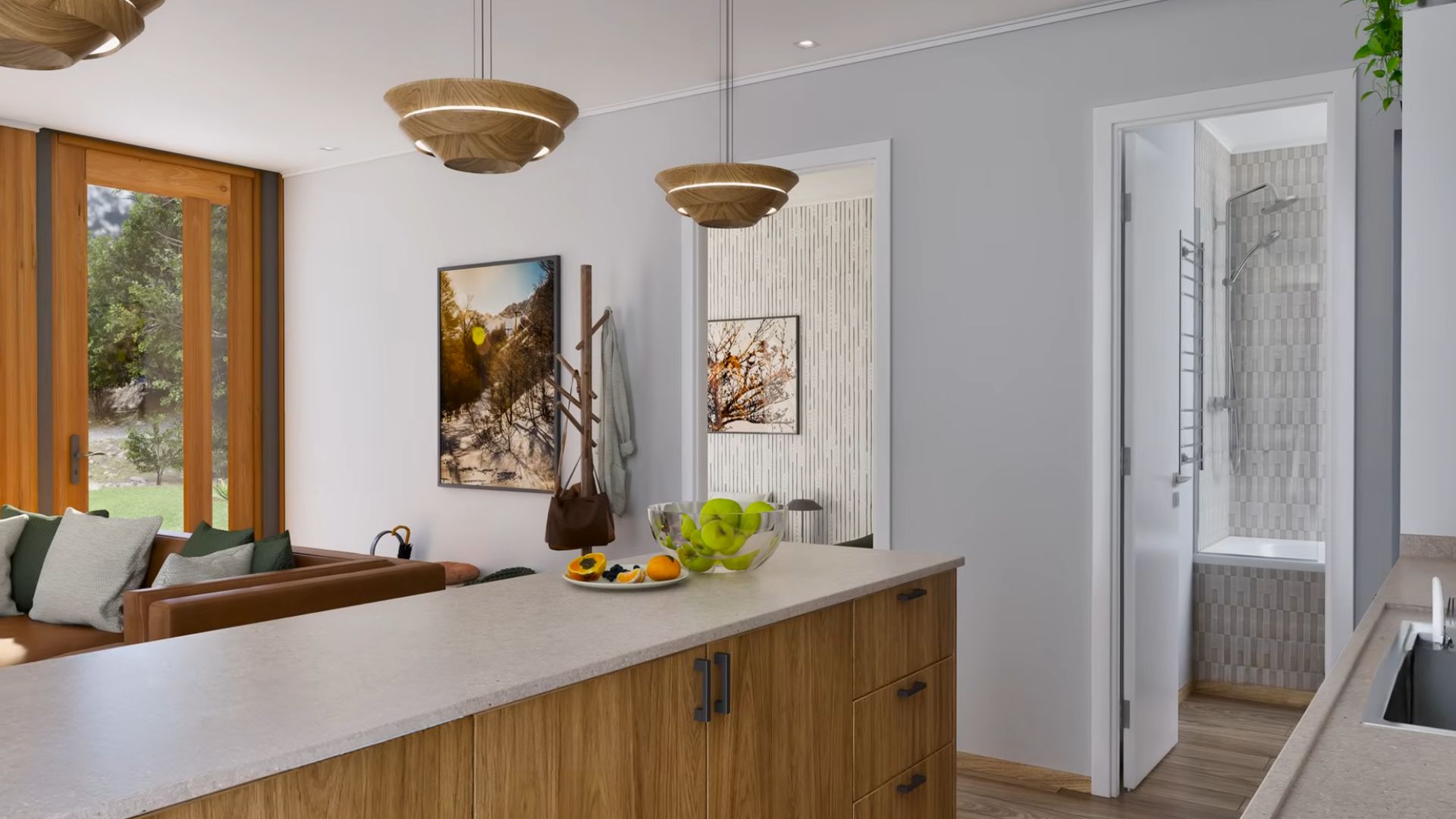 kitchen with wooden elements