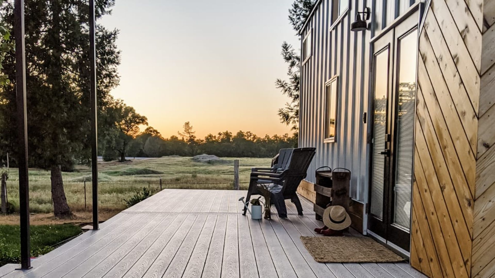 front porch of the tiny house