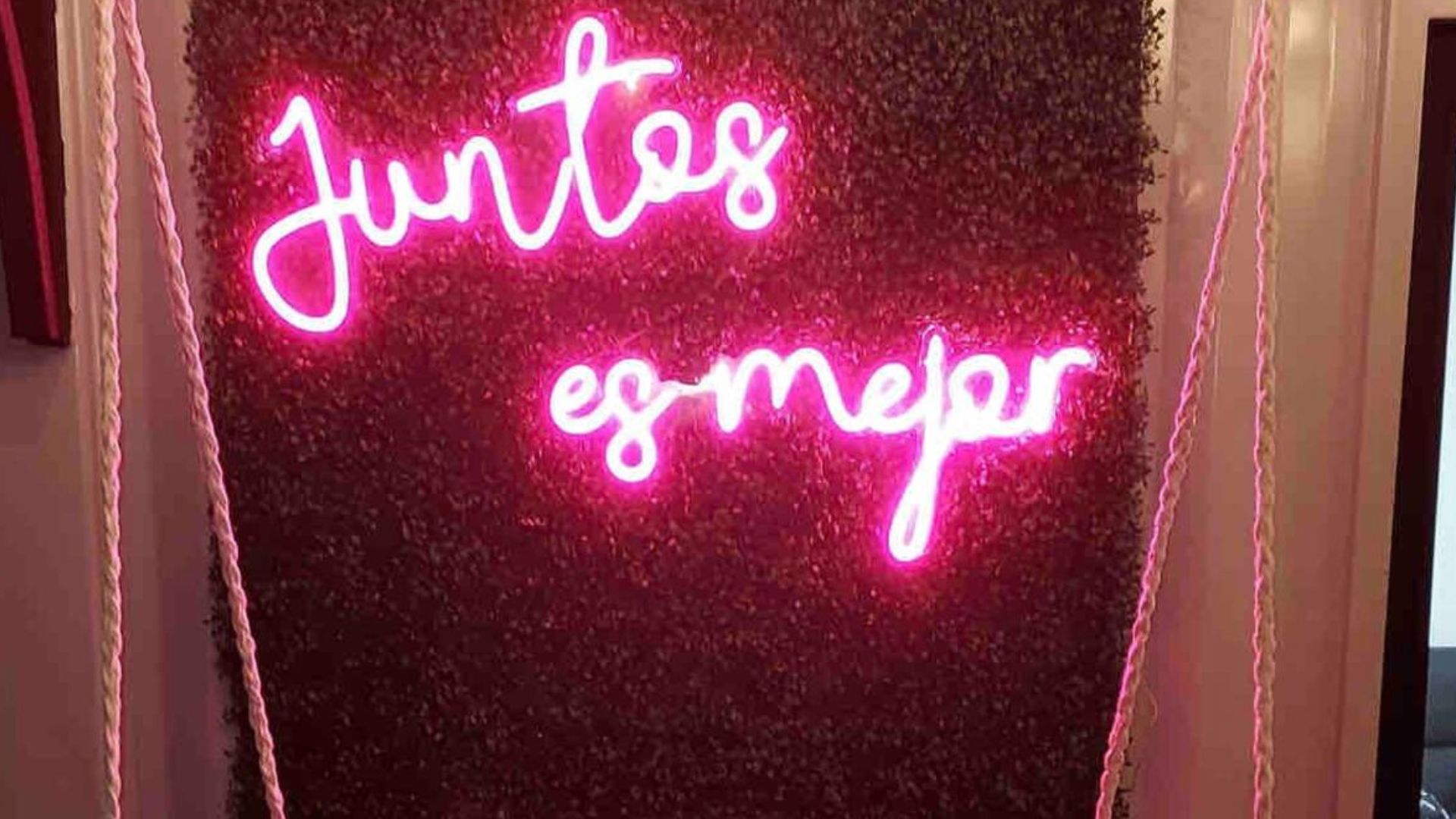 pink neon sign